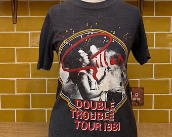 Vintage 1981 Ian Gillan Double Trouble tour shirt 80s Deep Purple