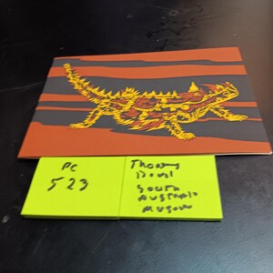 Thorny devil greeting card south Australia Museum scarce and vintage PC 524