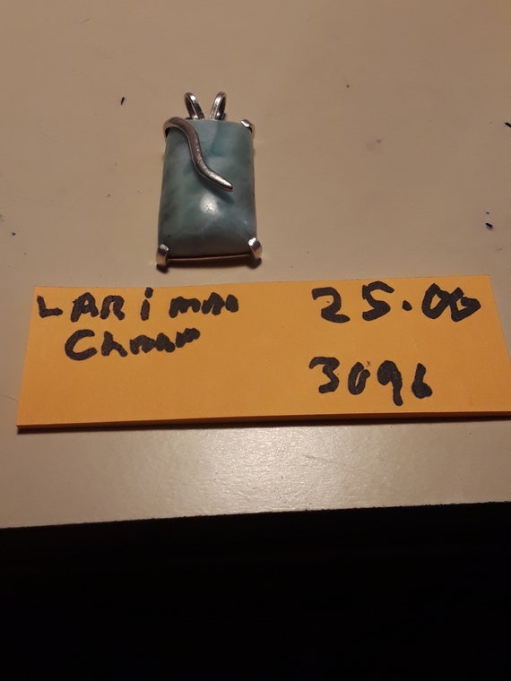 Larimar charm   silver 925