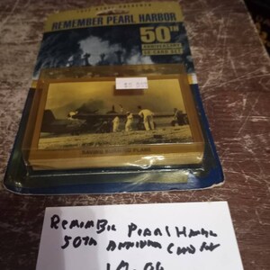 Recuerda el juego de tarjetas del 50 aniversario de Pearl Harbor