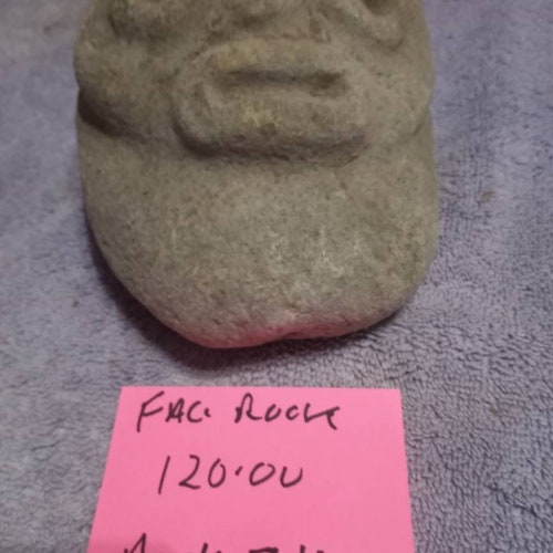 Face rock hand carved by the people of the Dominican Republic very shops good condition