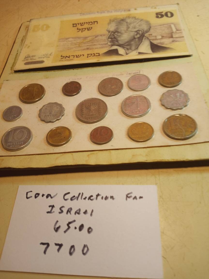 Coin collection from Israel contains 15 different coins sold as is