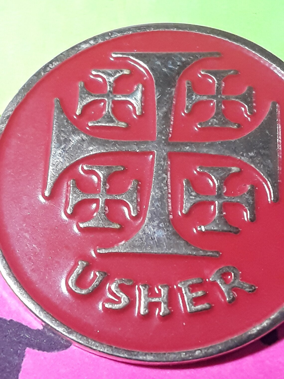 Usher Pin Vintage Etsy