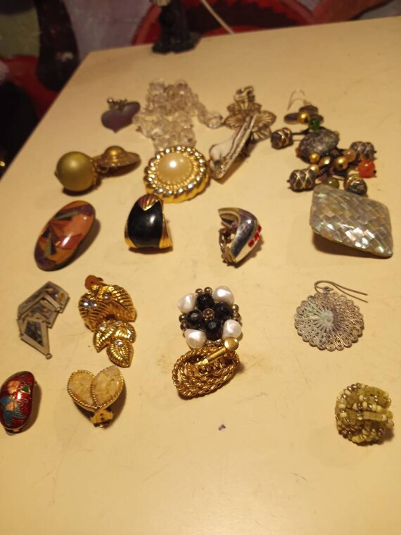 Earrings lot of twenty assorted vintage - image 2