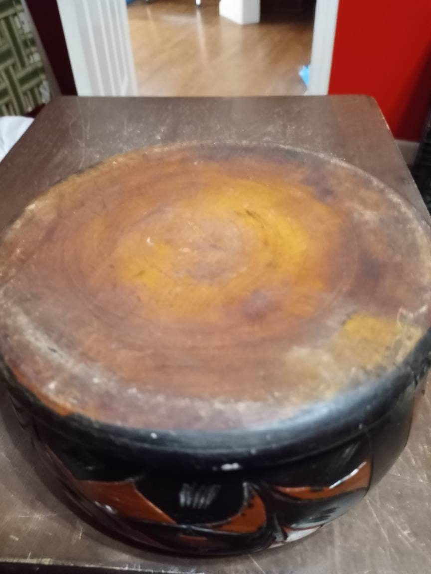 Wood Bowl With a Lid From Haiti - Etsy