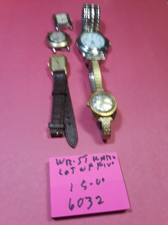 Wrist watches lot five probably needs battery - image 1