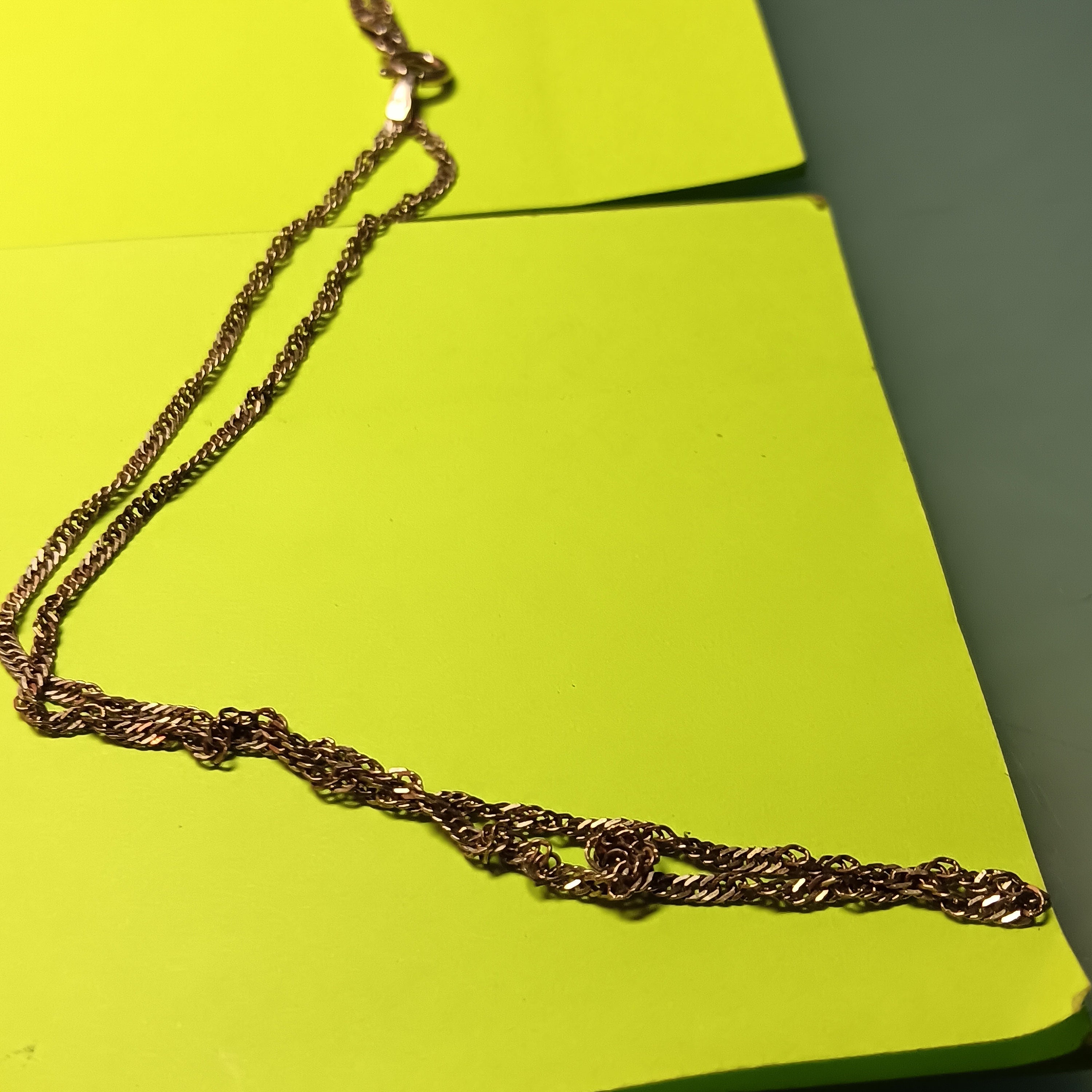 Vintage 80s Long Textured Silver Tone Chunky Anchor Chain