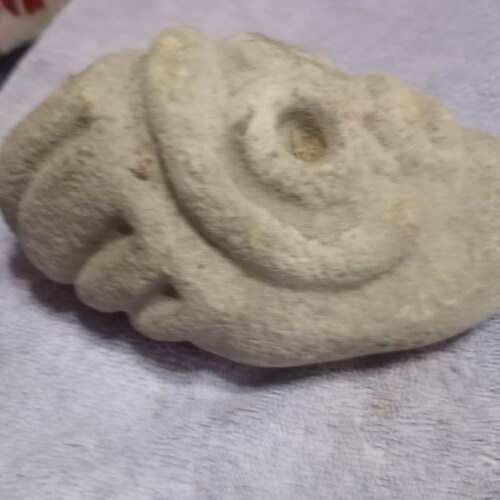 Face rock hand carved by the people of the Dominican Republic very shops good condition
