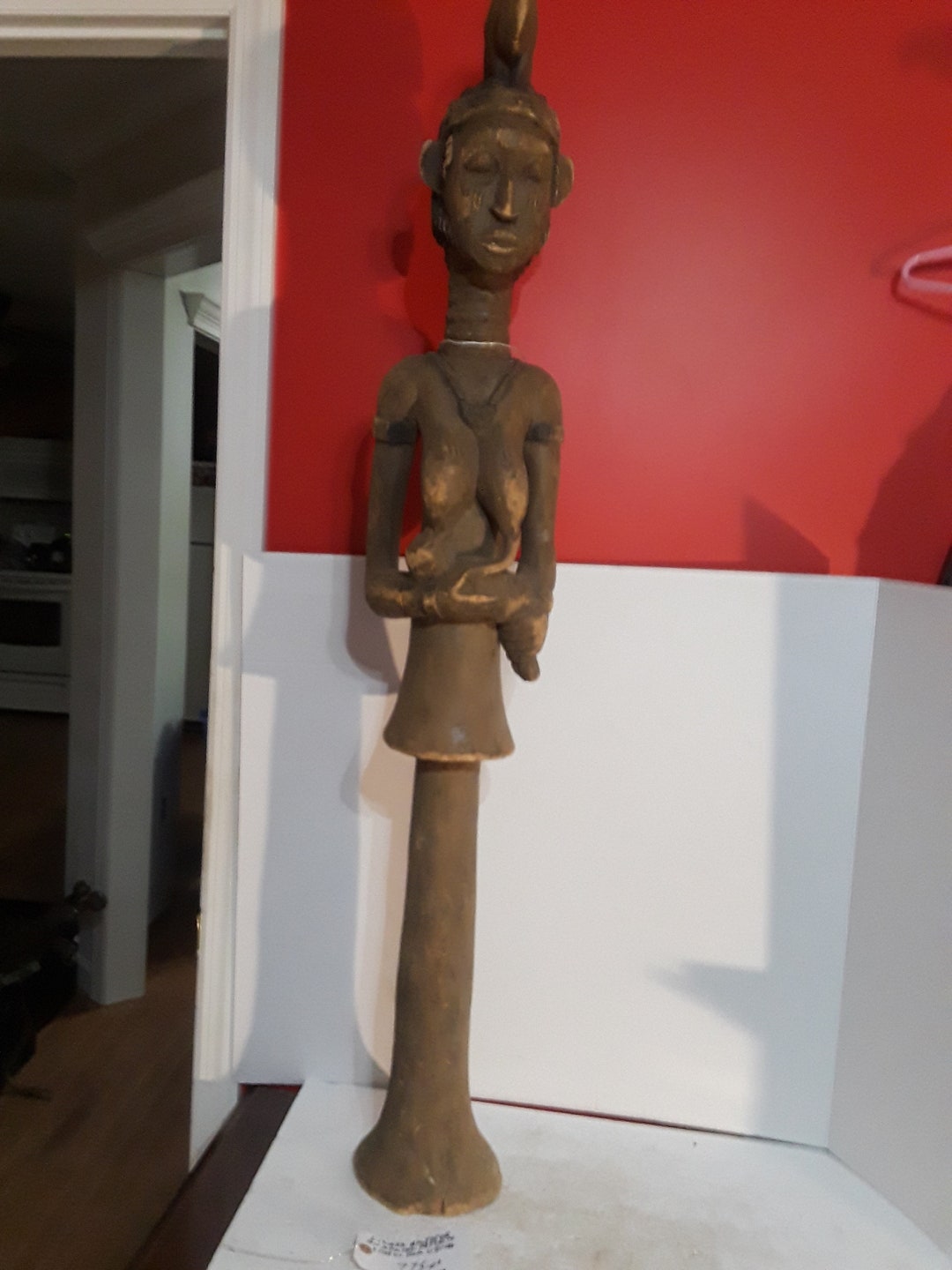 Lizard chameleon on Top of African Infertility Statue Wood Etsy