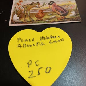 Peace Maker Frosch gegen Gans Werbekarte Vintage PC 250