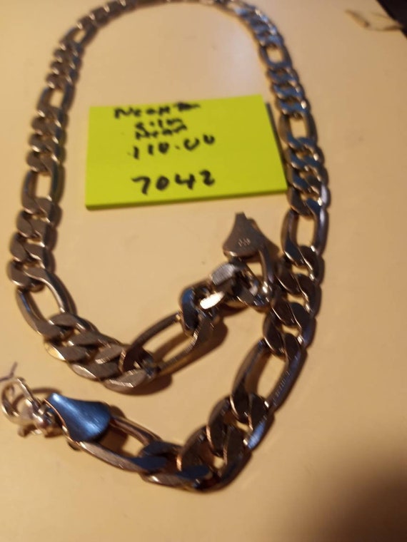Necklace chain heavy silver very good condition - image 3