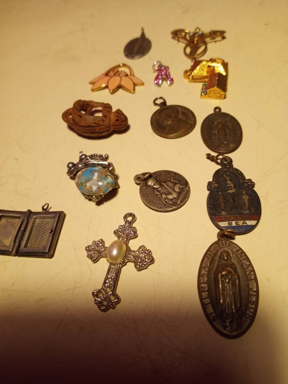 Charms lot of fourteen assorted vintage - image 3