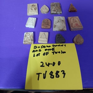 Buddha Amulets lot of twelve vintage from Thailand very old TJ 883