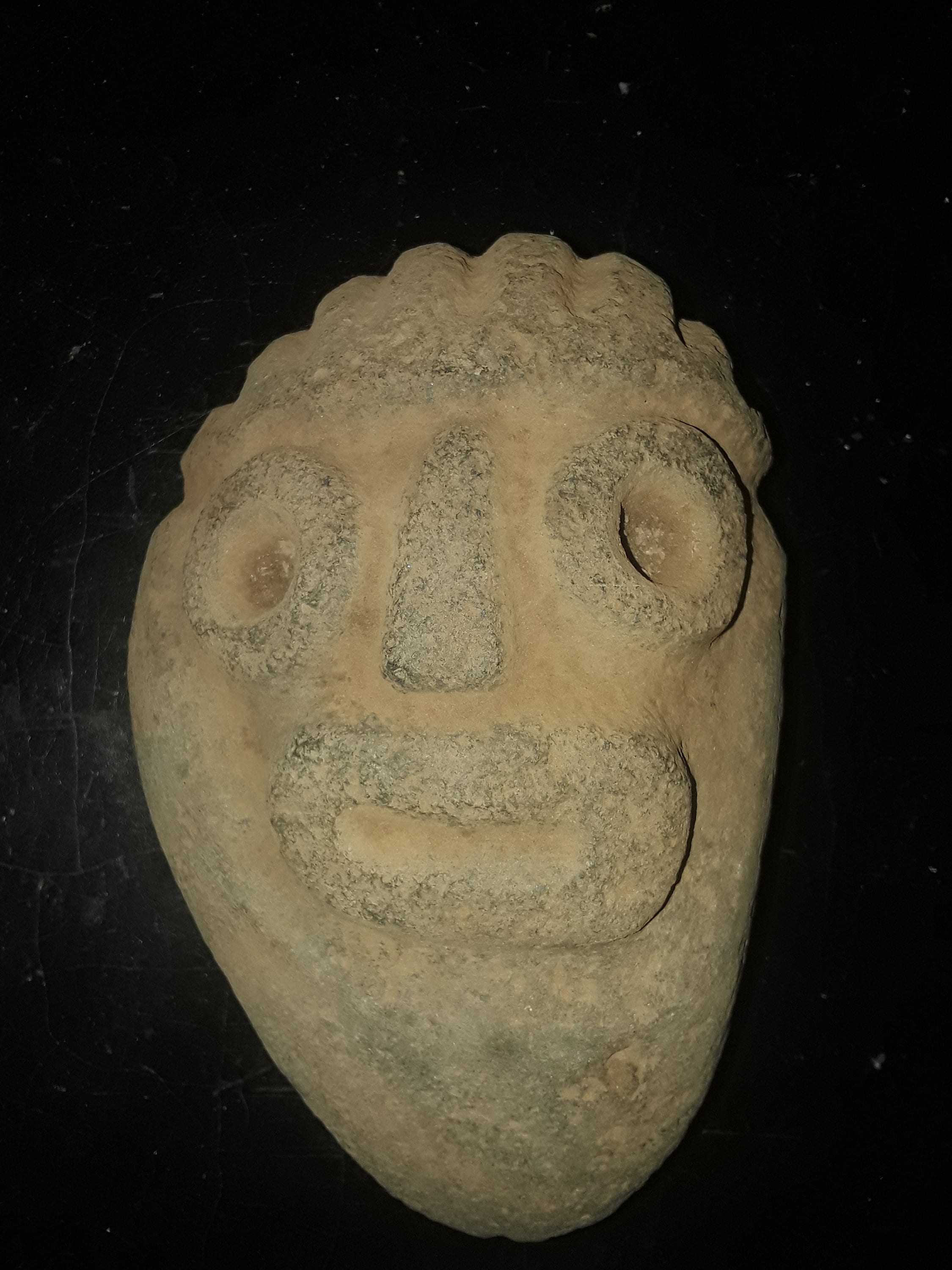 Carved Face Rock From the Dominican Republic - Etsy