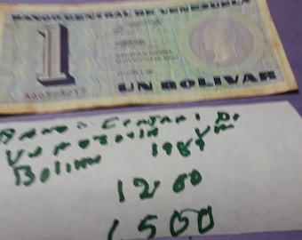 Banco central de venezuela   un Bolivar 1989