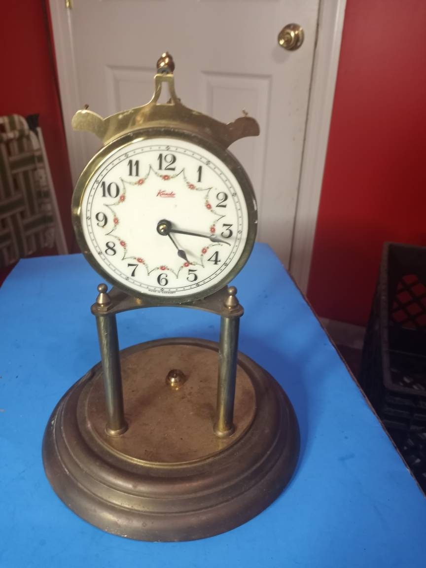 Kundo Clock Brass Missing Glass Dimensions Sold as Is Etsy