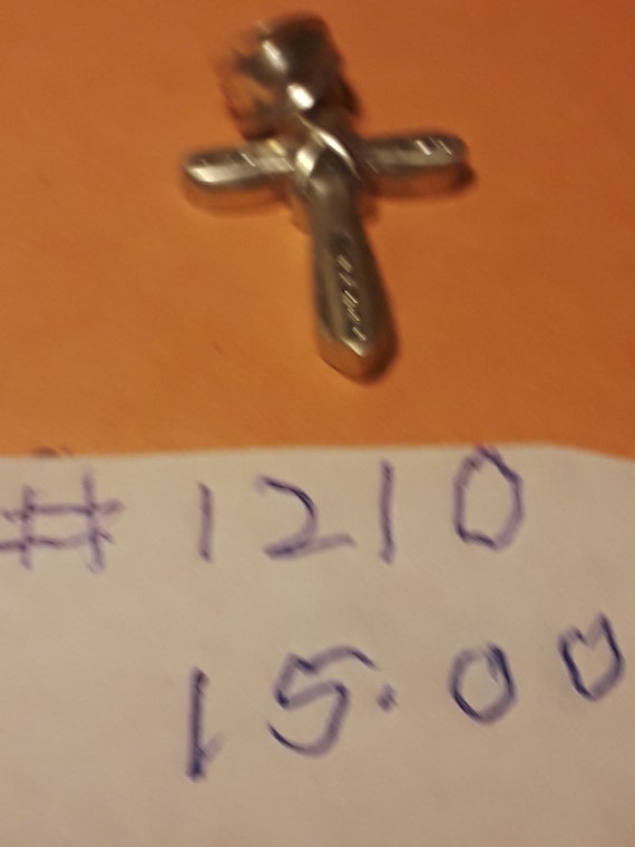 Silver. 925.  Cross charm - image 2