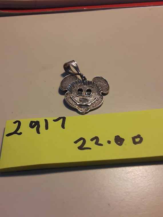 Mickey mouse charm.  925 silver