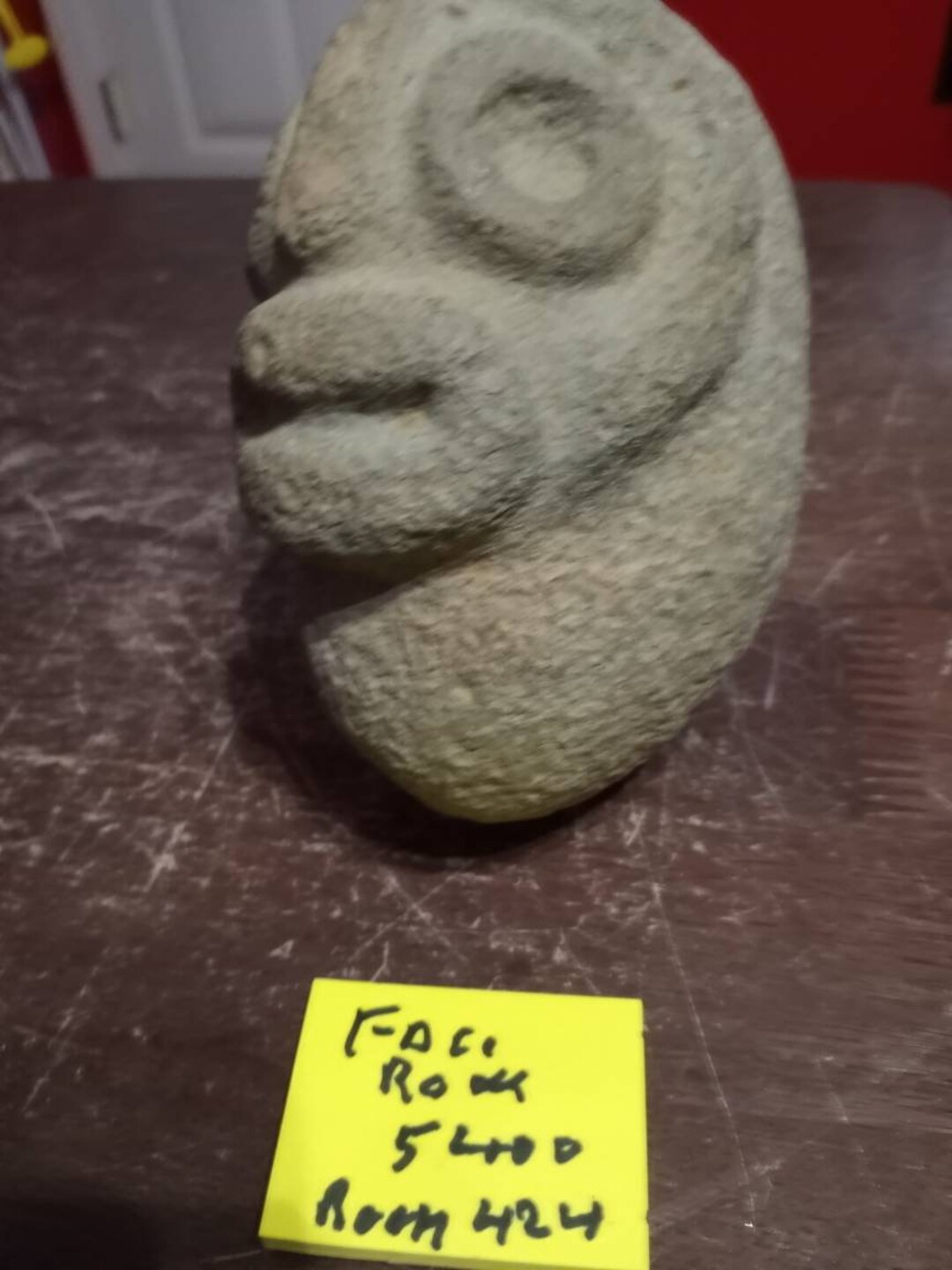 Face Rock Hand Carved by the People of the Dominican Republic Very Good ...