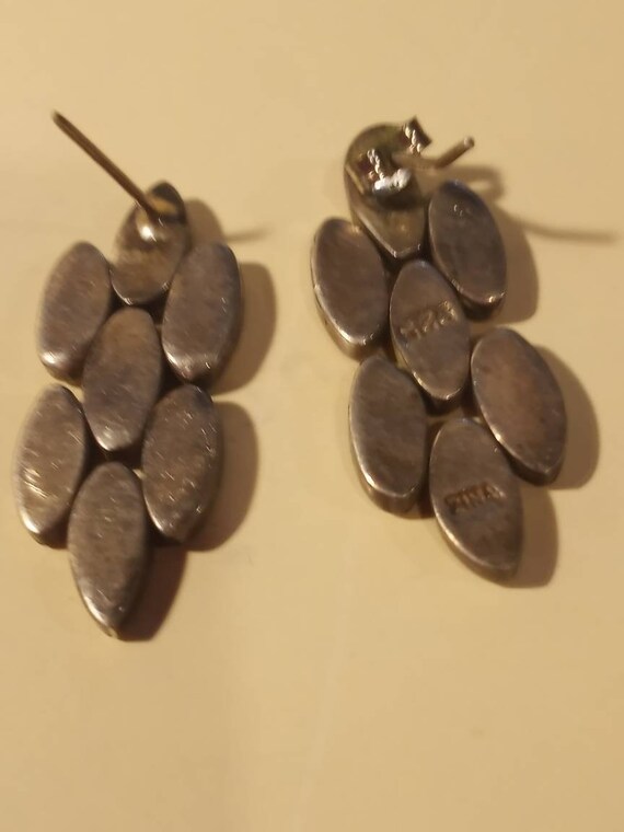 Decorative movable earrings  silver 925 vintage - image 3