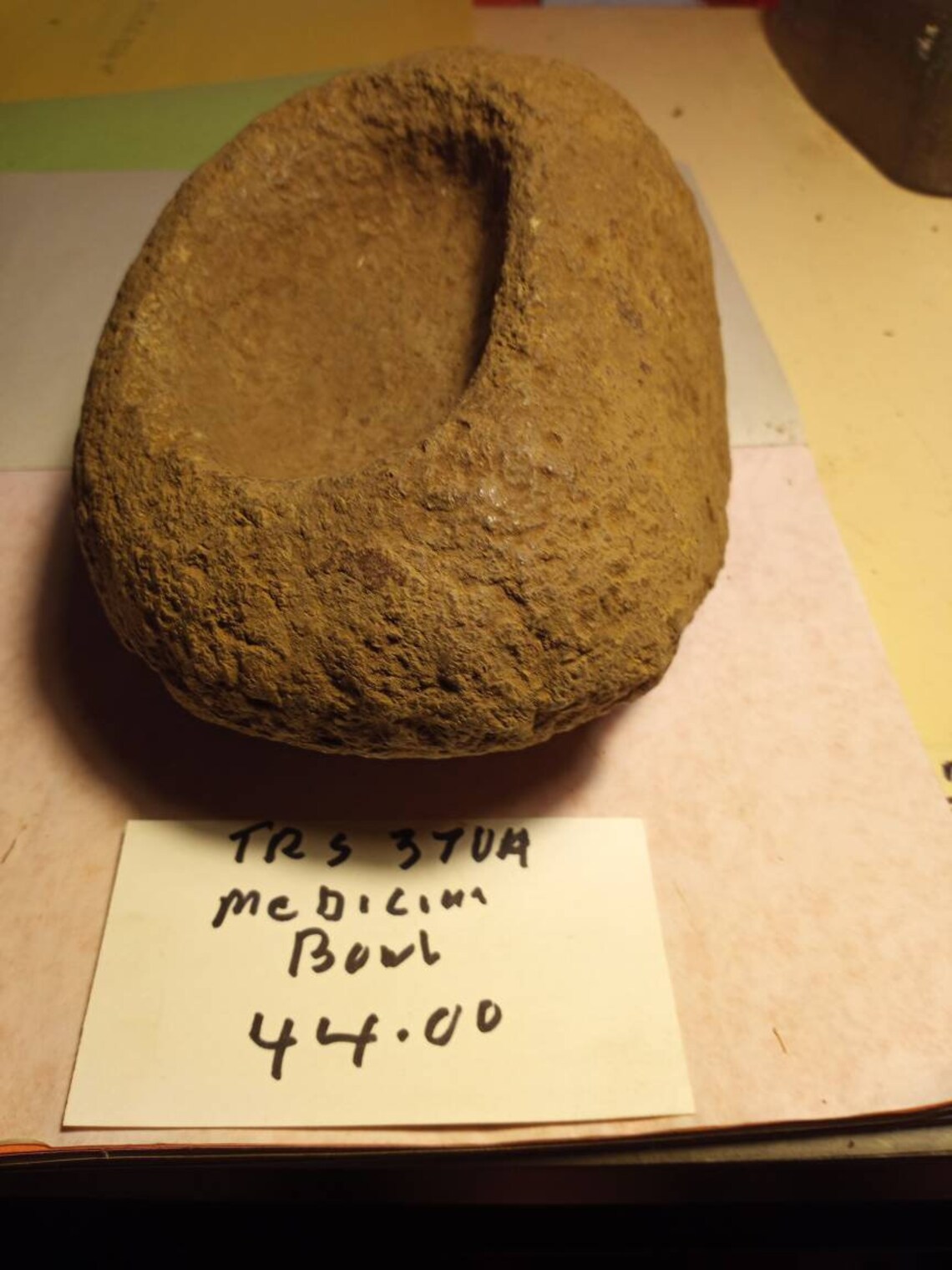 Medicine bowl carved from rock by Indians in the Dominican Etsy