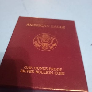 American eagle one once proof silver bulion coin new in box image 6