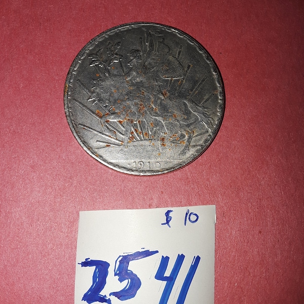 1910 réplique pièce Mexique 1 peso