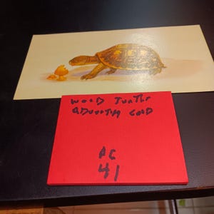 Holzschildkröte Werbekarte Vintage PC 41