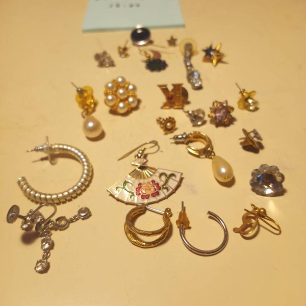 Earrings lot of 23 assorted