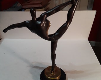 Ballet Dancer   with marble base  bronze