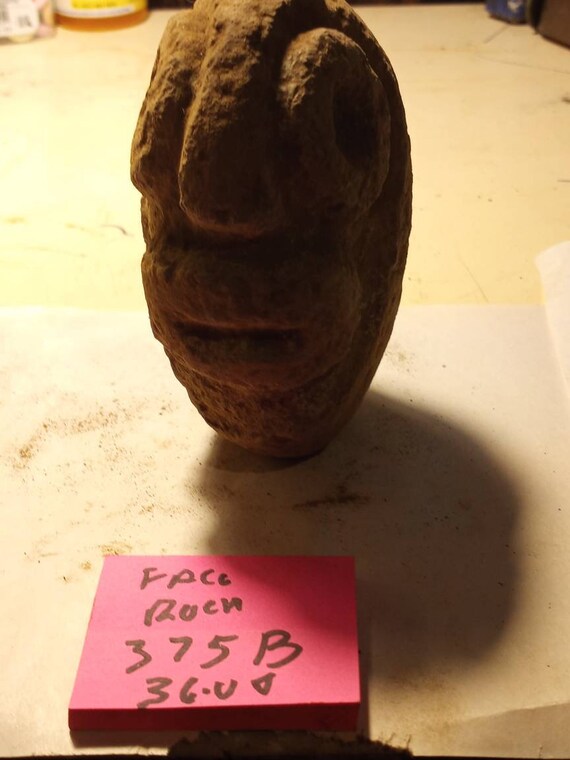 Face Rock Hand Carved by People of Dominican Republic | Etsy
