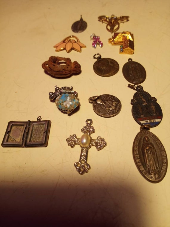 Charms lot of fourteen assorted vintage - image 2