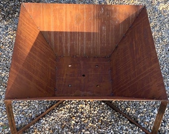 Corten steel fire bowl, rectangular, 70x70