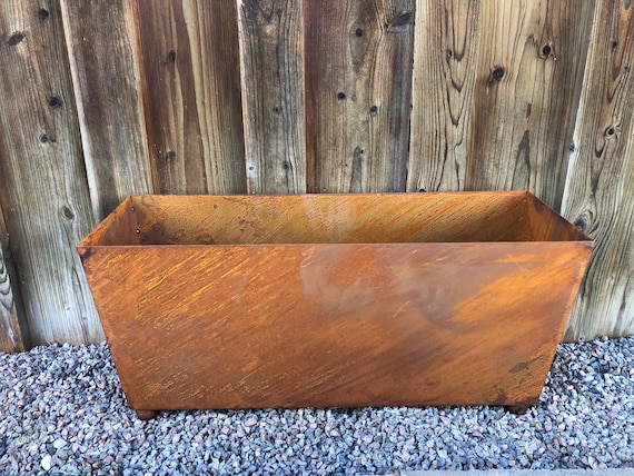 Pflanzentopf Blumentopf Rechteckig 60x20 cm Rost