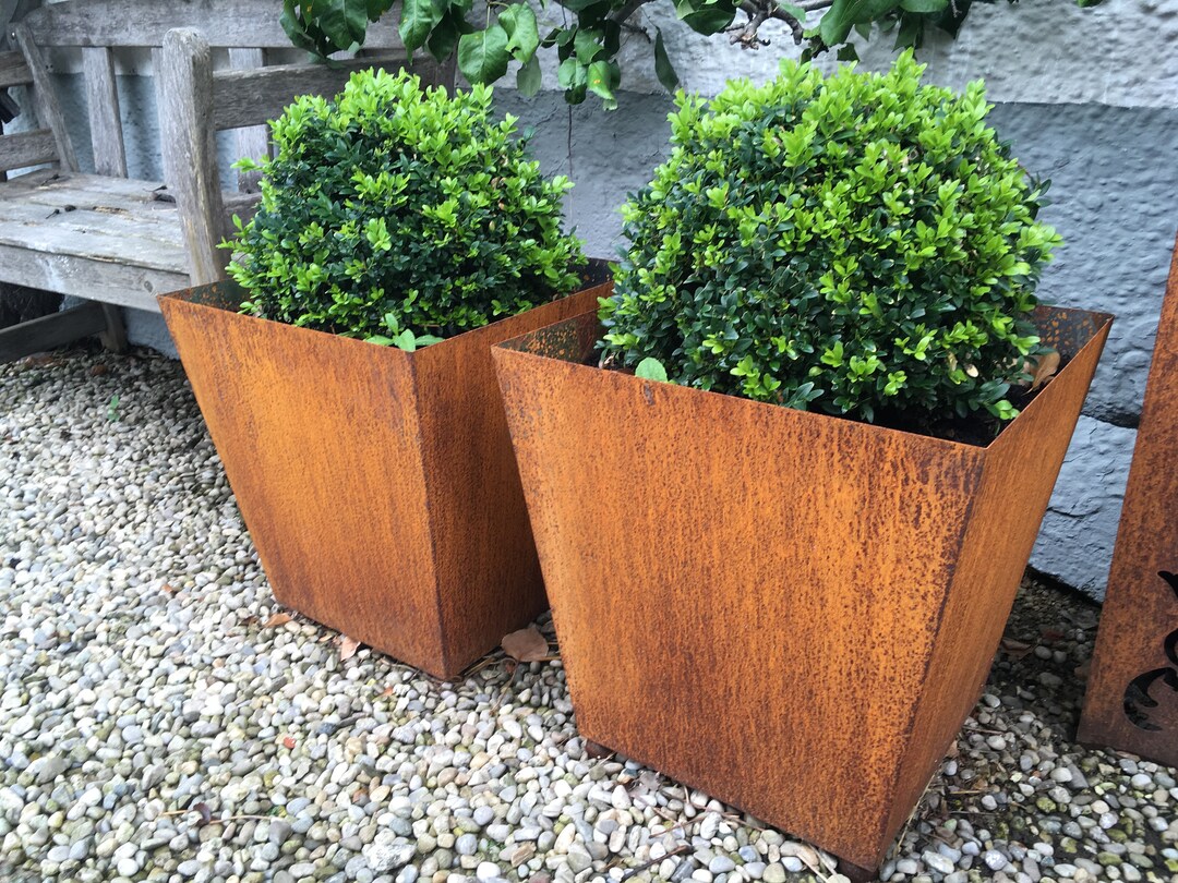 Plant Pot Flower Pot Conical Rust 40 X 30 Cm - Etsy