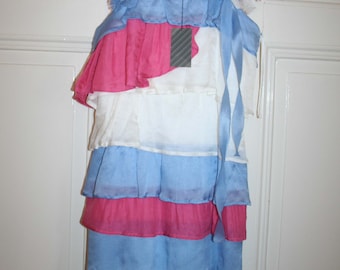 Majaco Kleid, sommerliches Designer Kleid, Größe 38, Farbe: rose, hellblau, weiß, neuwertig und ungetragen, 100 % Original