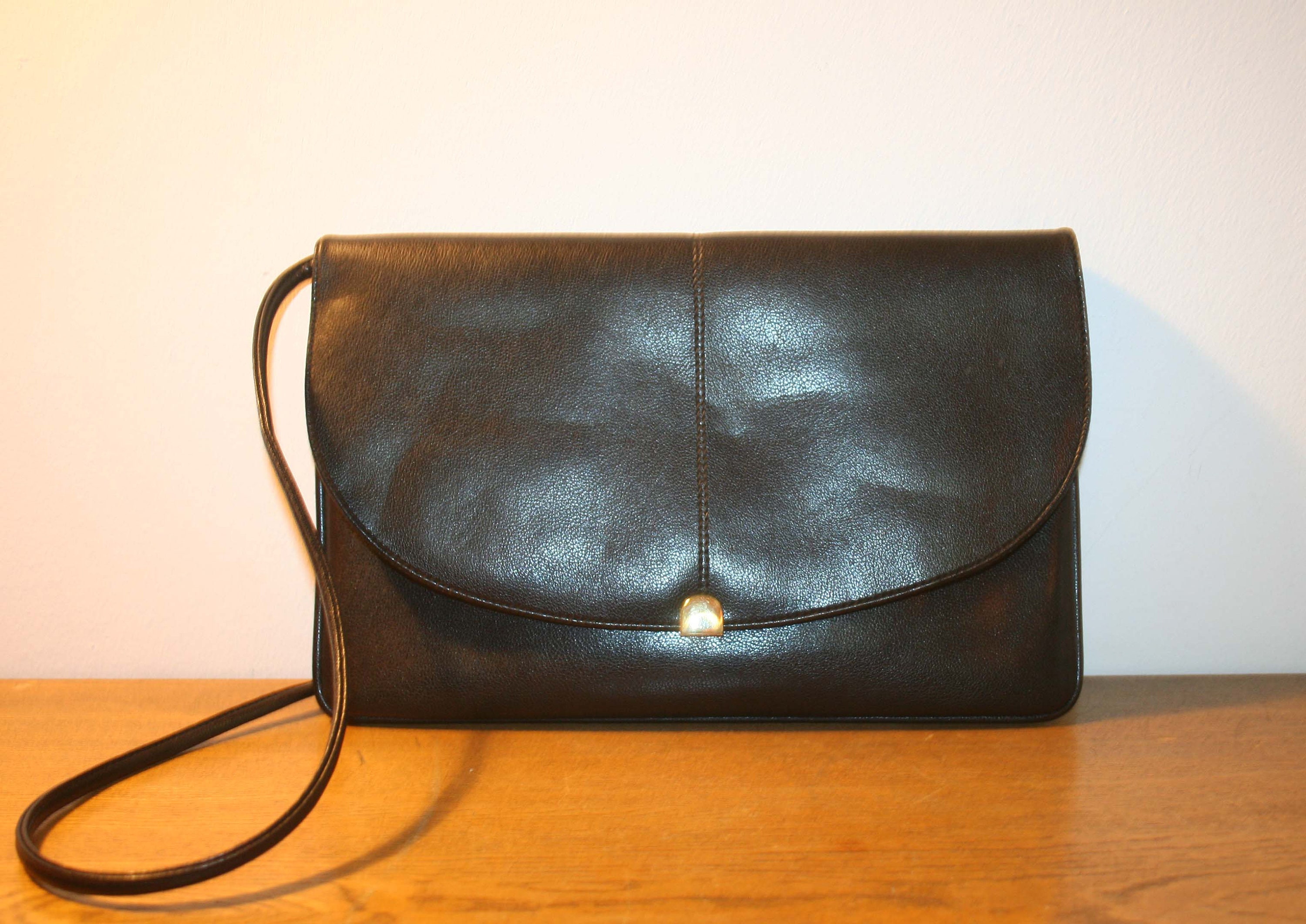 Handtasche Vintage Goldpfeil Tasche Schwarz Goldpfeil Bag Black