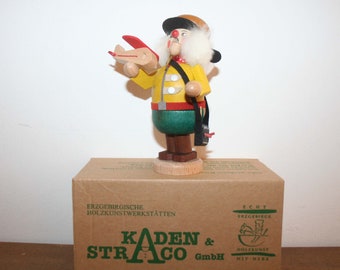Erzgebirge Räuchermännchen, Modellflugzeugbauer, Vintage Räuchermann, Original von Karden & Straco, Holzkunst, Originalverpackung, TOP