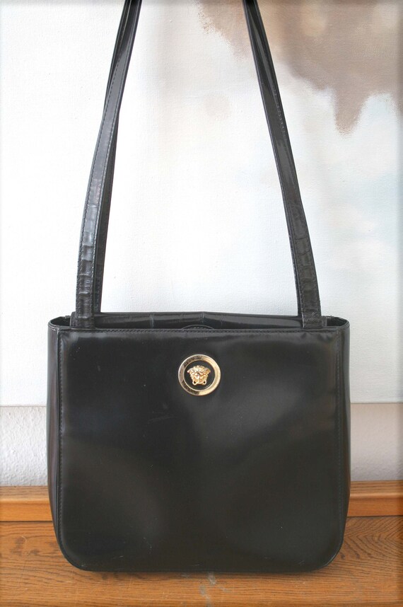 versace patent leather bag