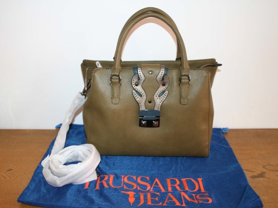 trusardi jeans bag noble shopper handbag shoulder gem