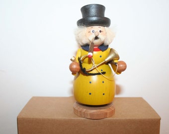 Erzgebirge Räuchermännchen, Motiv: Postillion, Vintage Räuchermann, Original von Karden & Straco, Holzkunst, Originalverpackung, TOP