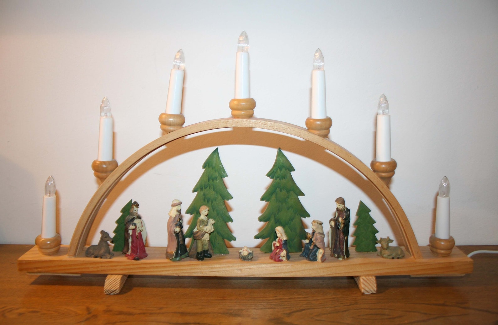 Schwibbogen, a German Christmas Light Arch from the Erzgebirge