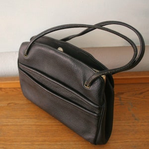 Noble Vintage Leather Handbag, USA, Original 50s image 1