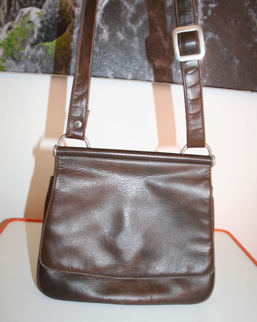 Gold Arrow Bag Casual Vintage Shoulder Bag Leather Brown - Etsy