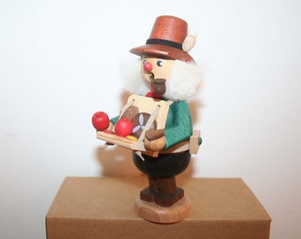 Erzgebirge smoker, motif: gingerbread seller, vintage smoker, original by Karden & Straco, wood art, original packaging, TOP