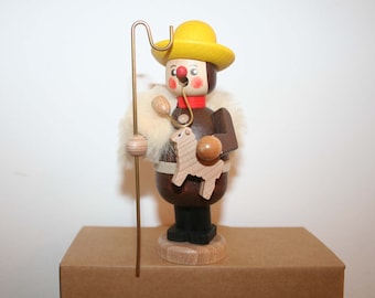Erzgebirge Räuchermännchen, Motiv: Hirte, Vintage Räuchermann, Original von Karden & Straco, Holzkunst, Originalverpackung, TOP