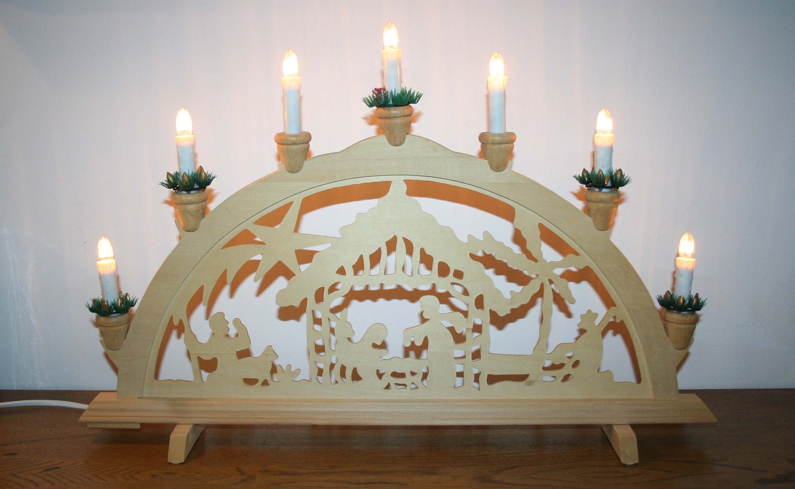 Schwibbogen, a German Christmas Light Arch from the Erzgebirge