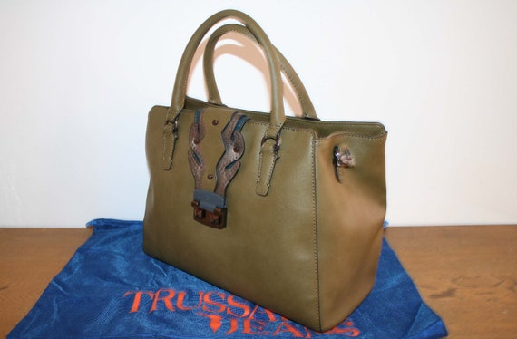 trusardi jeans bag noble shopper handbag shoulder gem