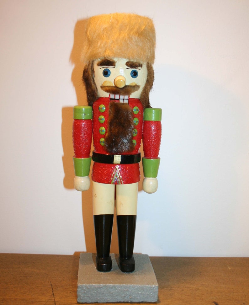 Nutcracker Erzgebirge, vintage nutcracker, approx. 36 cm, original GDR Ostalgie image 1