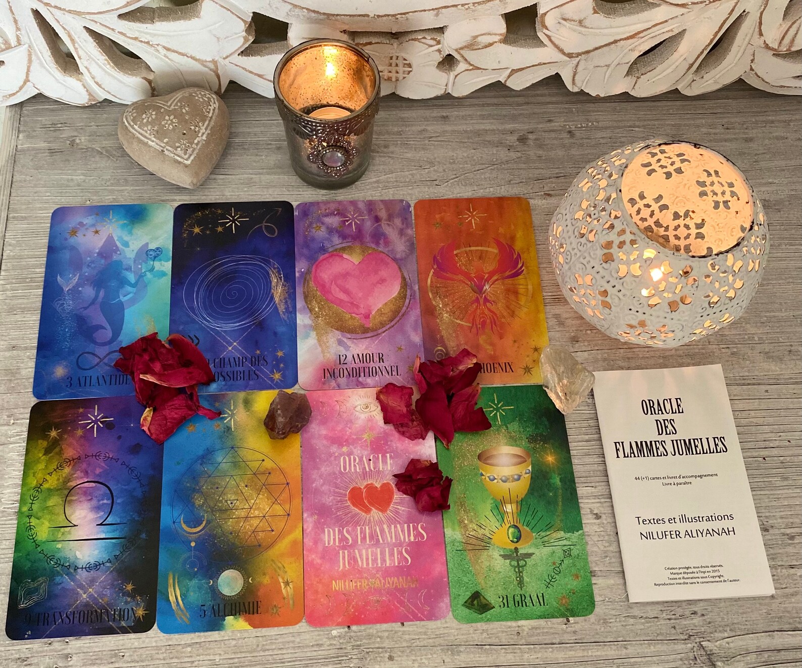 ORACLE des FLAMMES JUMELLES 44 cartes et livret Etsy France ORACLE des FLAMMES JUMELLES 44 cartes et livret Etsy France
